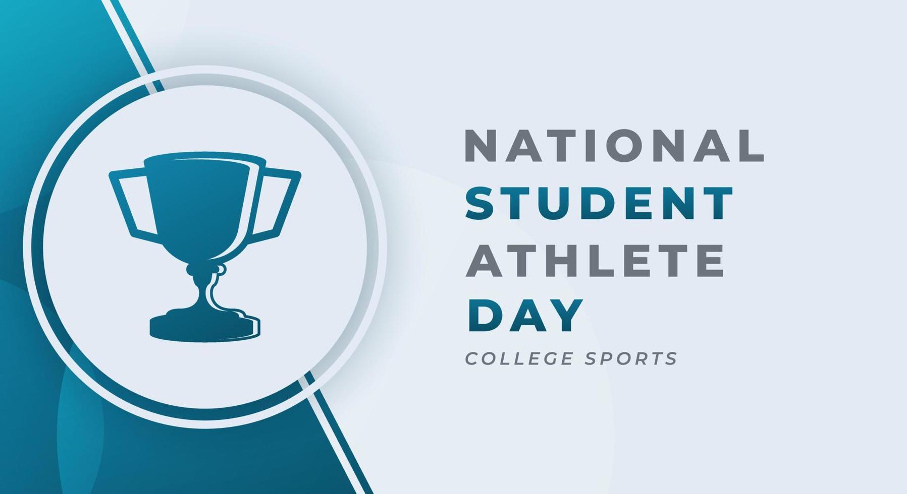 Happy National Student - Athlete Day April Celebration Vector Design Illustration. Template for Background, Poster, Banner, Advertising, Greeting Card or Print Design Element