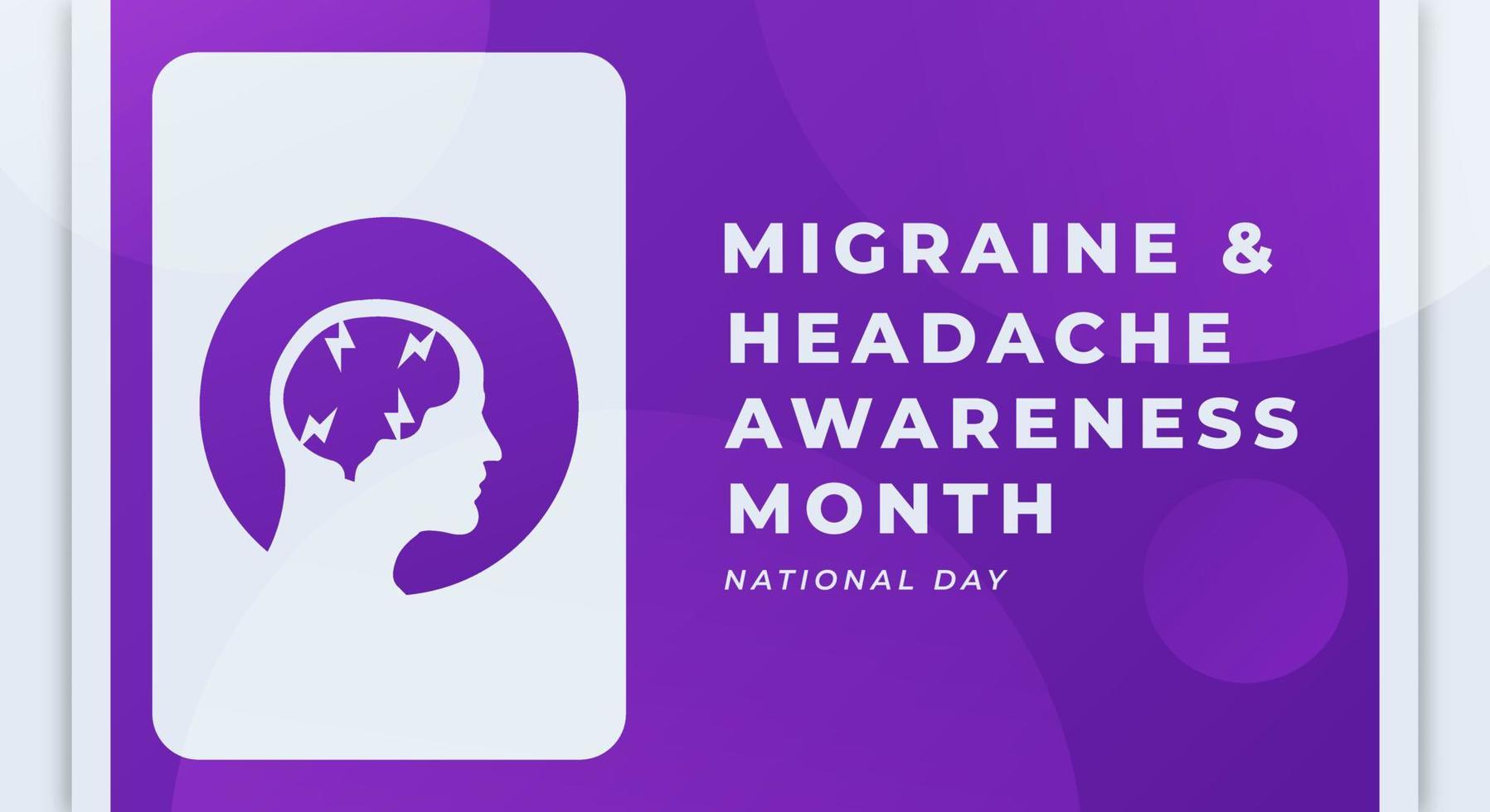 Happy National Migraine and Headache Awareness Month Celebration Vector Design Illustration for Background, Poster, Banner, Advertising, Greeting Card