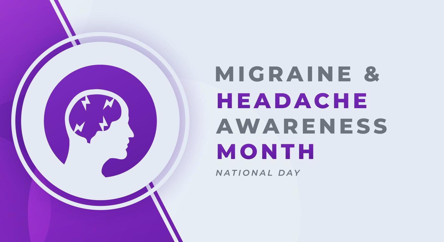 Happy National Migraine and Headache Awareness Month Celebration Vector Design Illustration for Background, Poster, Banner, Advertising, Greeting Card