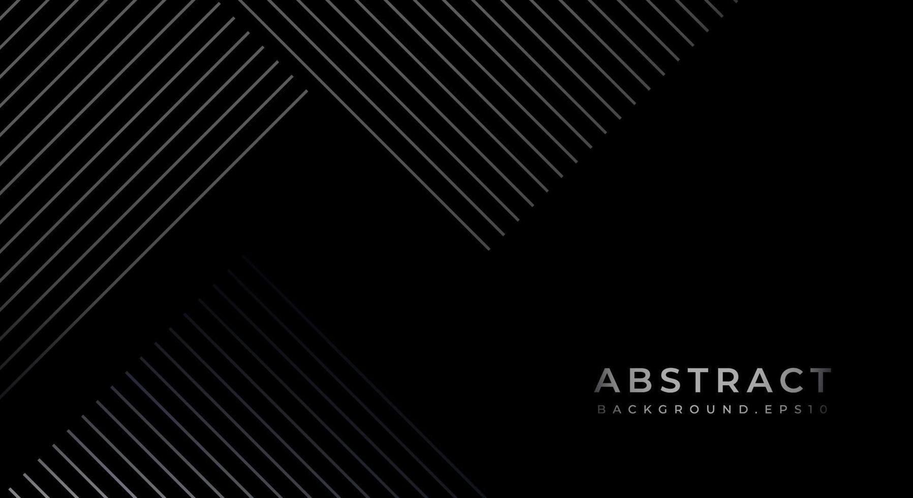 Black and Grey Metallic Abstract Tech Geometric Linear Background with Copy Space for Text or Message vector