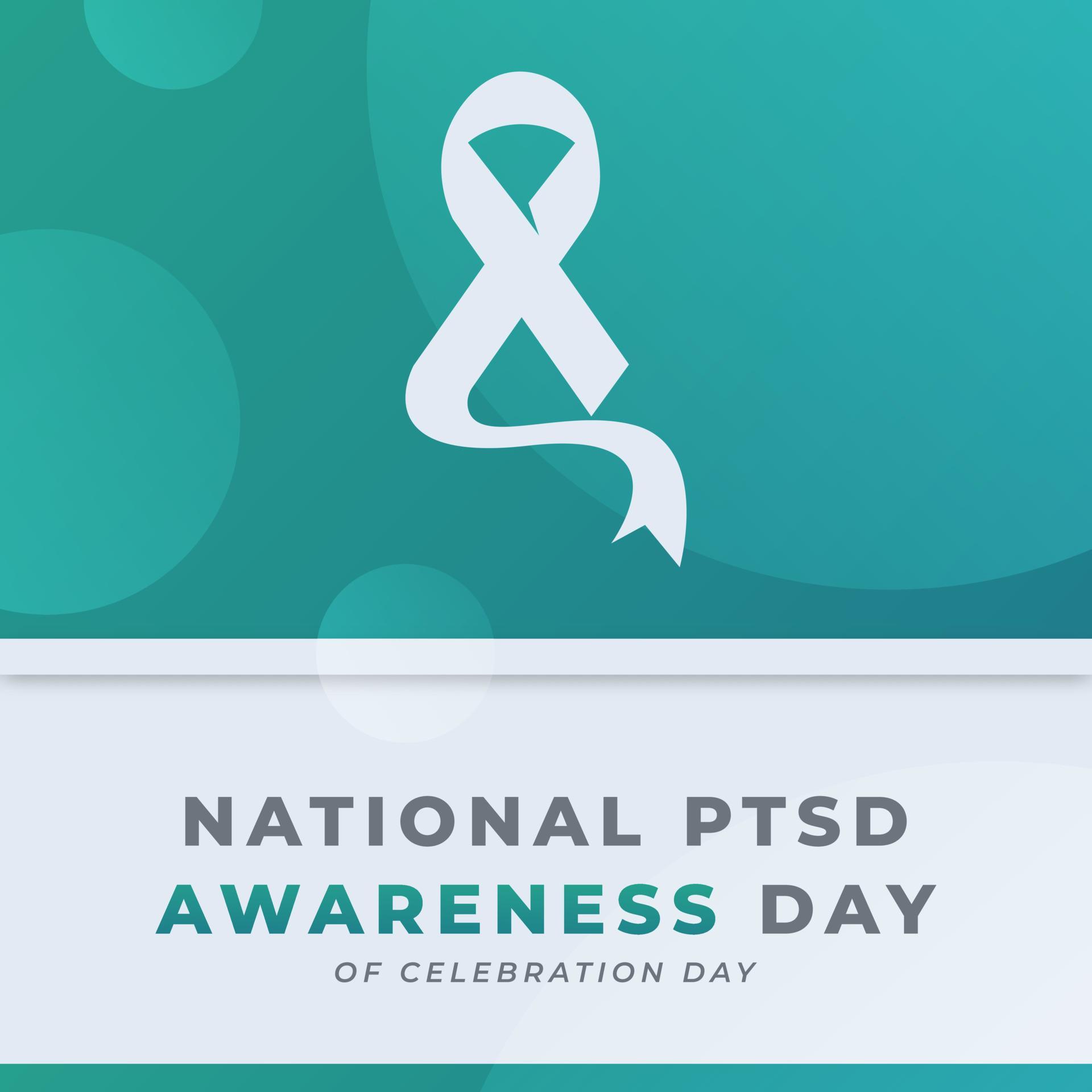 Happy PTSD Awareness Day Celebration Vector Design Illustration for