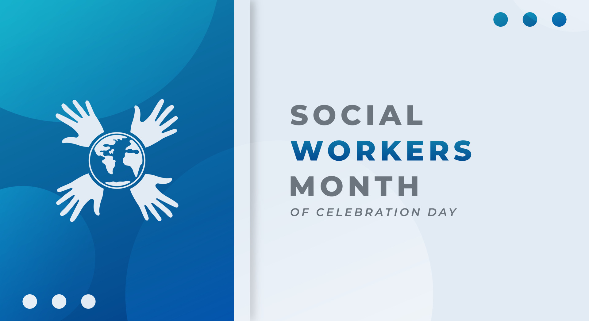 Happy Social Work Month Celebration Vector Design Illustration for