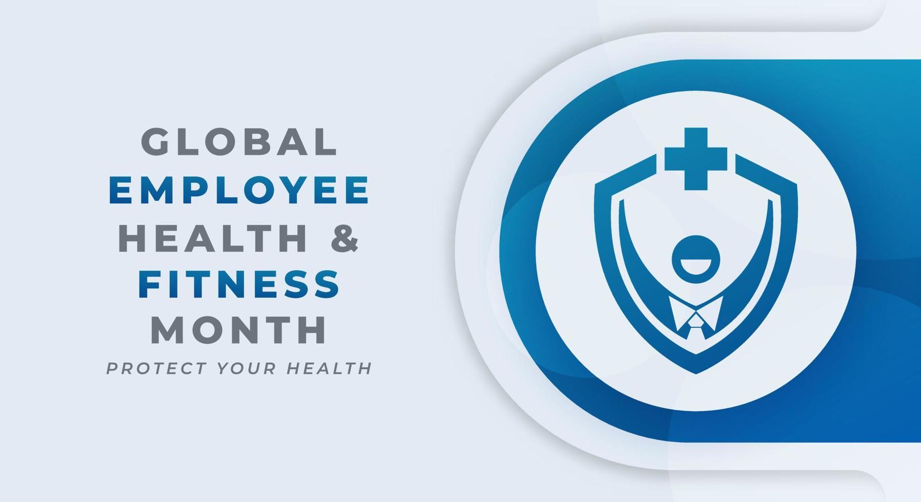 Happy Global Employee Health and Fitness Month Celebration Vector Design Illustration for Background, Poster, Banner, Advertising, Greeting Card