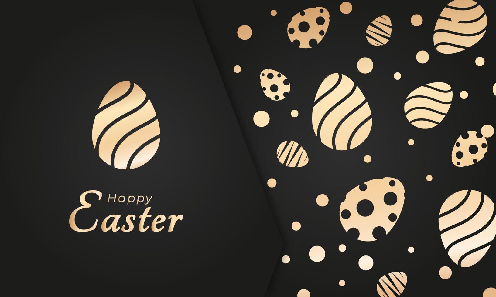 Happy Easter Day Luxury Greeting Card for Easter Egg Holiday Invitation Template vector