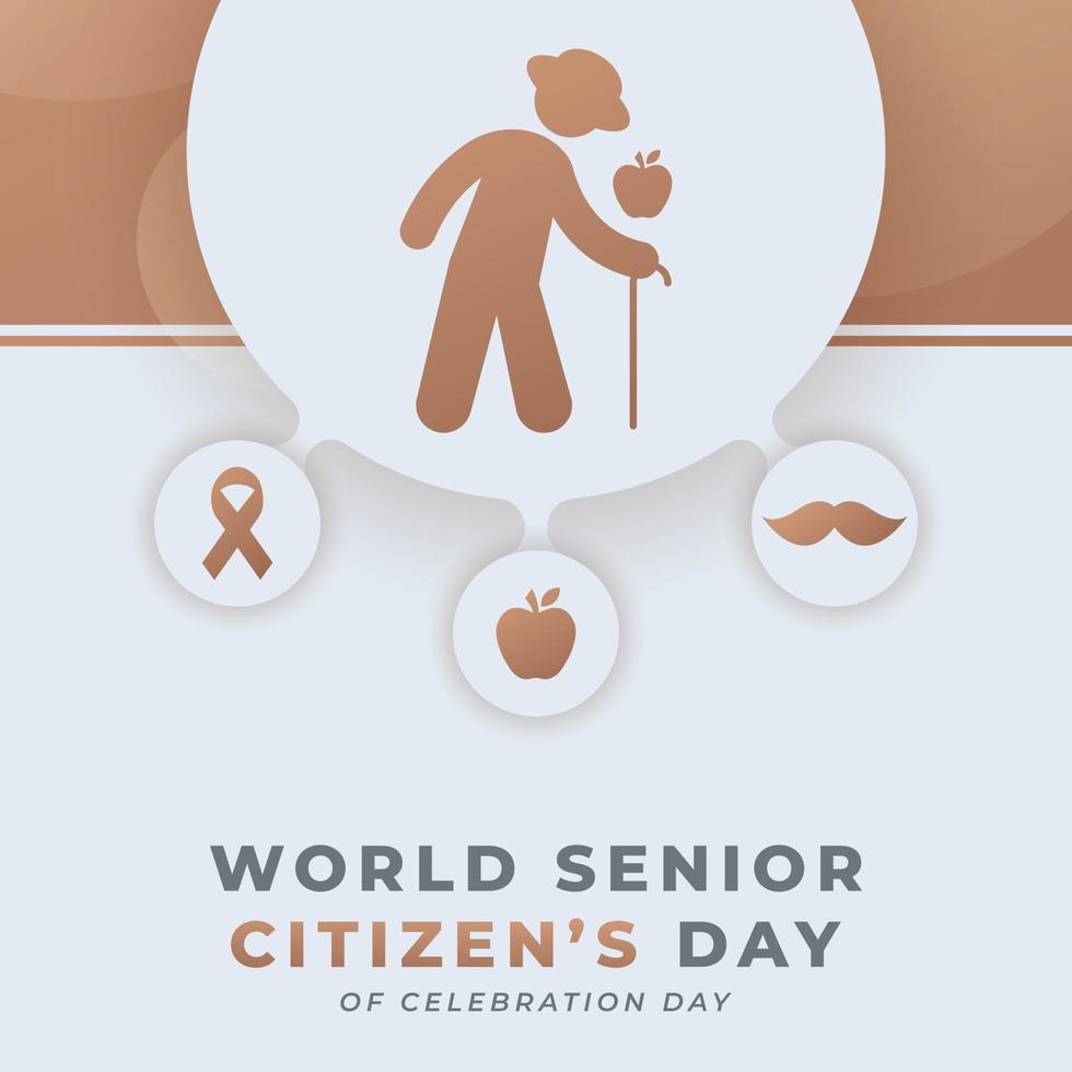 Happy The World Senior Citizen's Day Celebration Vector Design Illustration for Background, Poster, Banner, Advertising, Greeting Card