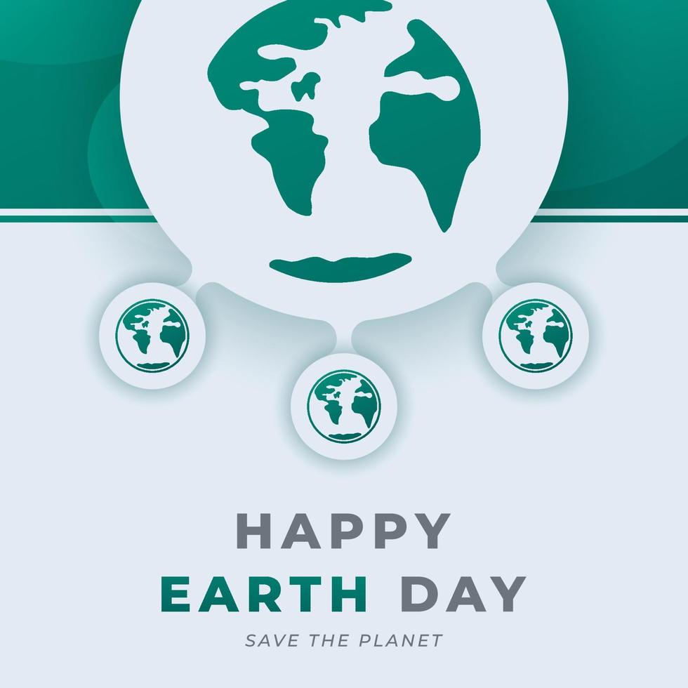 Happy Earth Day Celebration Vector Design Illustration. Template for Background, Poster, Banner, Advertising, Greeting Card or Print Design Element