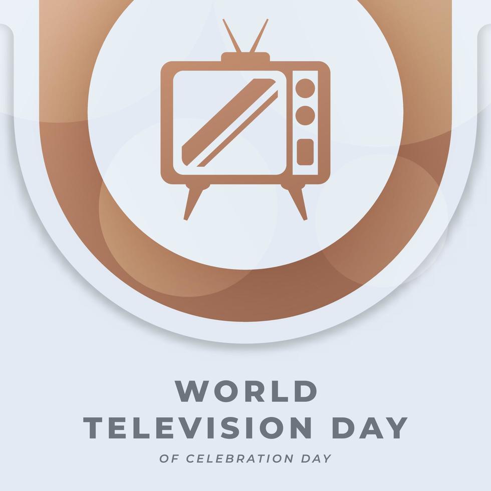 contento mundo televisión día celebracion vector diseño ilustración para fondo, póster, bandera, publicidad, saludo tarjeta