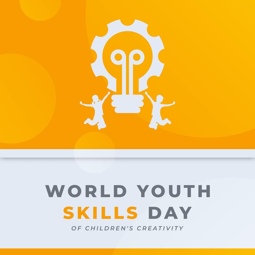 Happy World Youth Skills Day Celebration Vector Design Illustration for Background, Poster, Banner, Advertising, Greeting Card