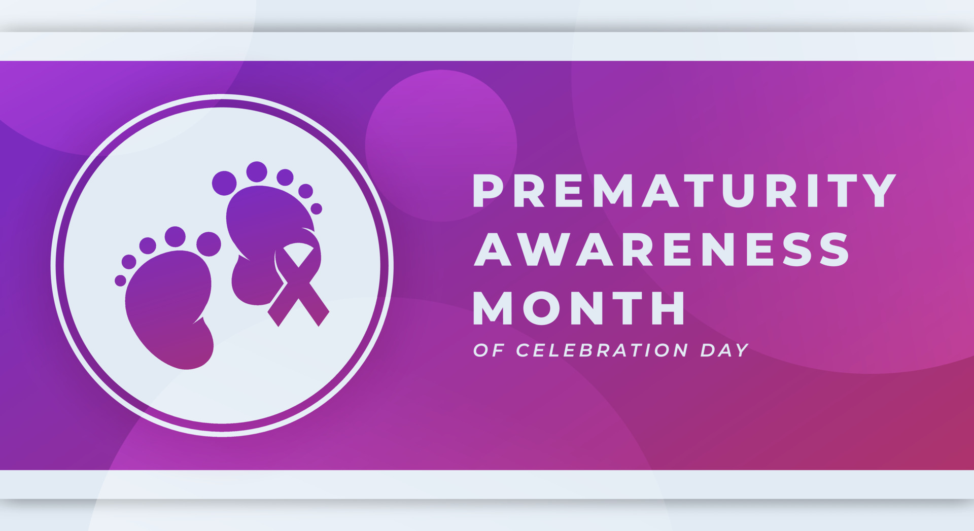 Happy Prematurity Awareness Month Celebration Vector Design