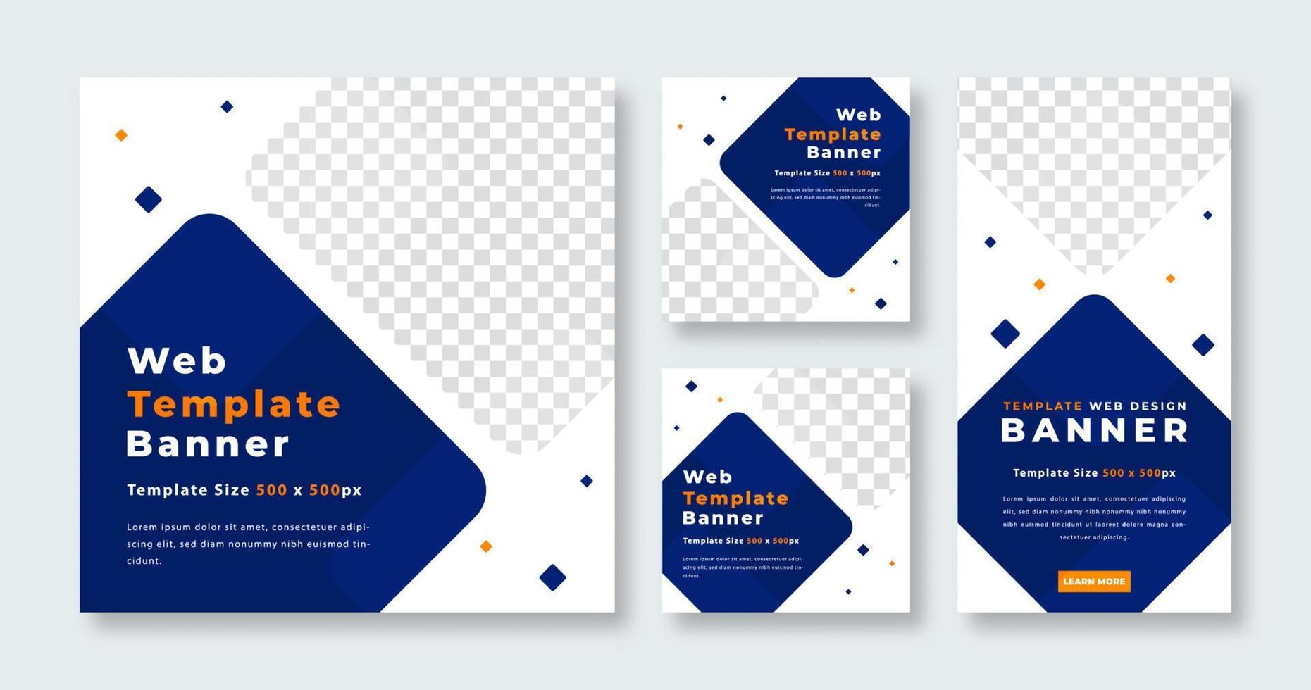 Web Banners Social Media Post for Online Marketing Promotion Banner, Publications and Advertising Flyer vector
