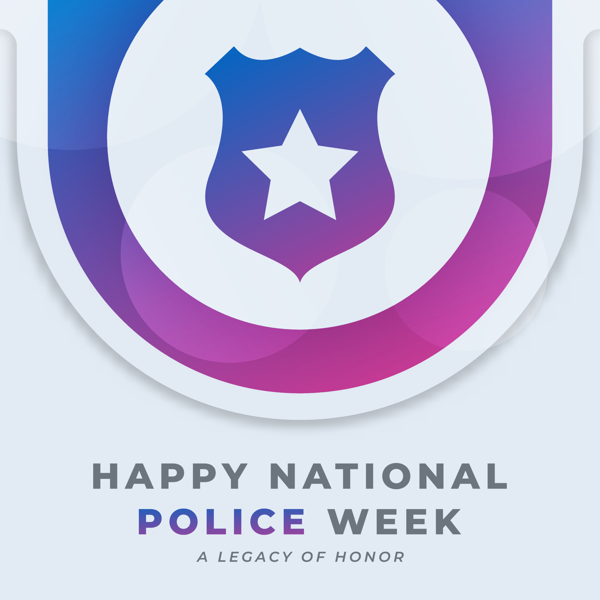 Happy National Police Week Celebration Vector Design Illustration for