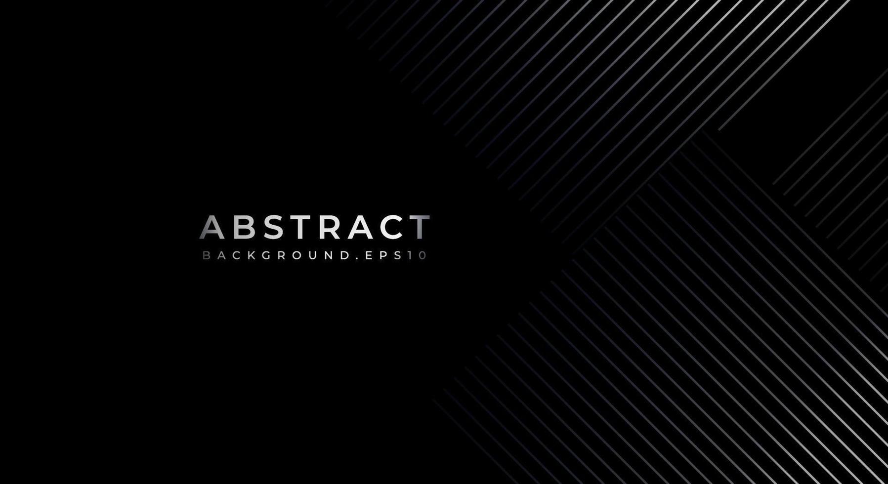 Black and Grey Metallic Abstract Tech Geometric Linear Background with Copy Space for Text or Message vector