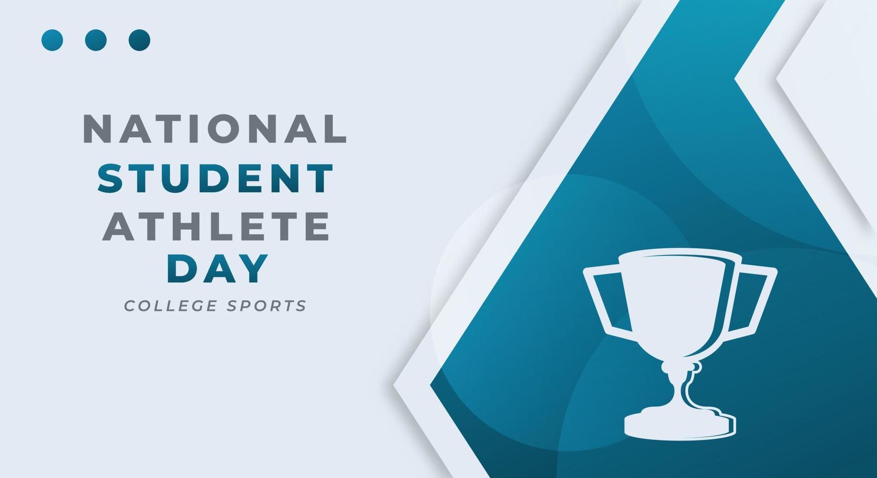 Happy National Student - Athlete Day April Celebration Vector Design Illustration. Template for Background, Poster, Banner, Advertising, Greeting Card or Print Design Element