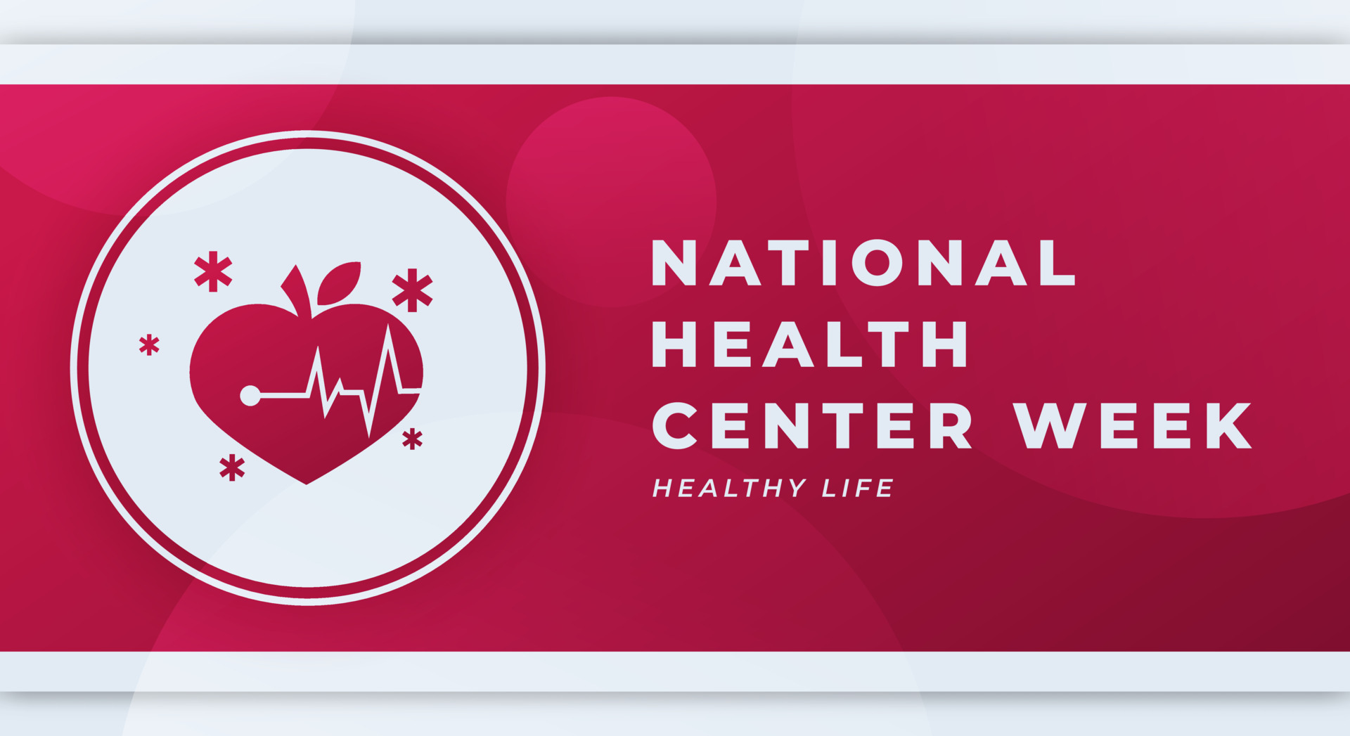 Happy National Health Center Week Celebration Vector Design