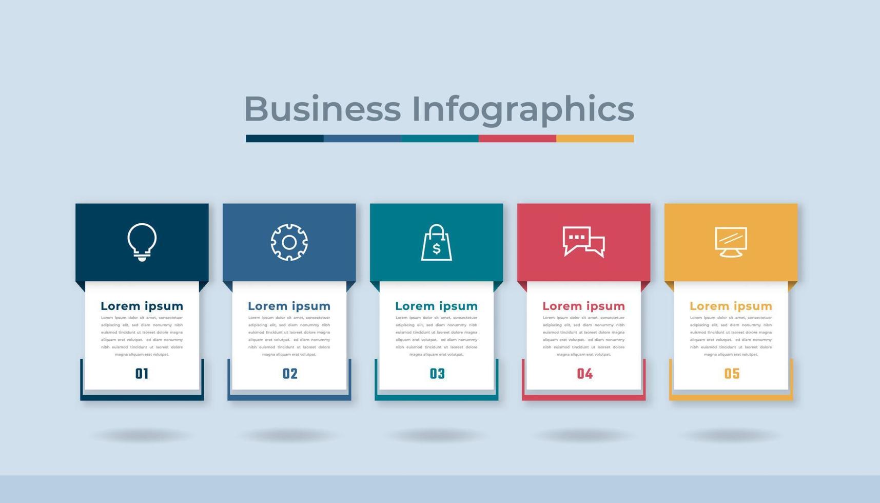 gráfico de proceso de visualización de datos comerciales de infografía de línea de tiempo. gráfico de diagrama abstracto con pasos, opciones vector