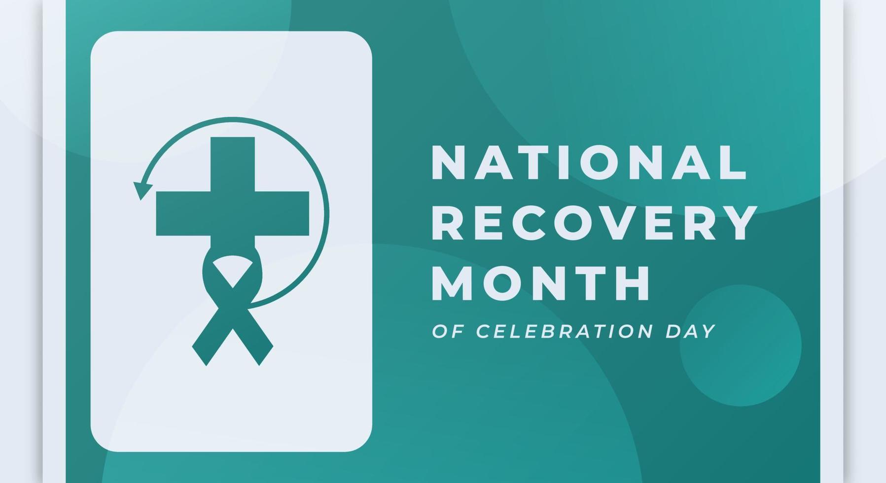 Happy National Recovery Month Celebration Vector Design Illustration