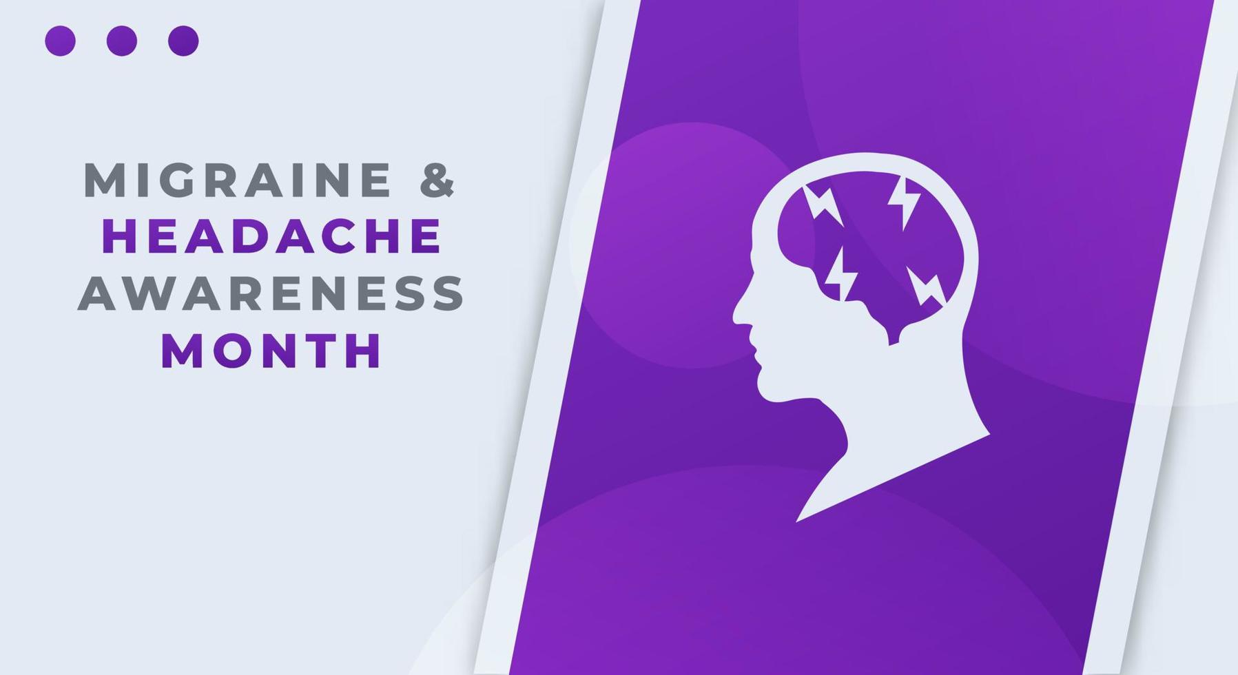Happy National Migraine and Headache Awareness Month Celebration Vector Design Illustration for Background, Poster, Banner, Advertising, Greeting Card