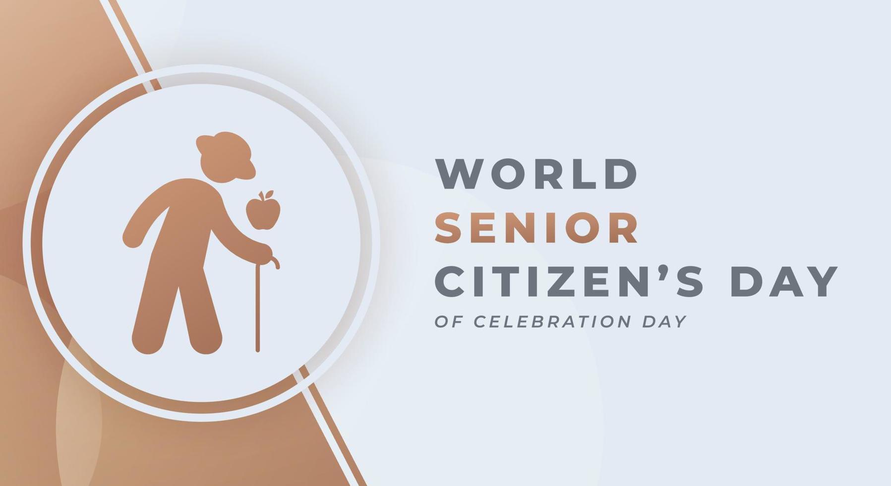 Happy The World Senior Citizen's Day Celebration Vector Design Illustration for Background, Poster, Banner, Advertising, Greeting Card