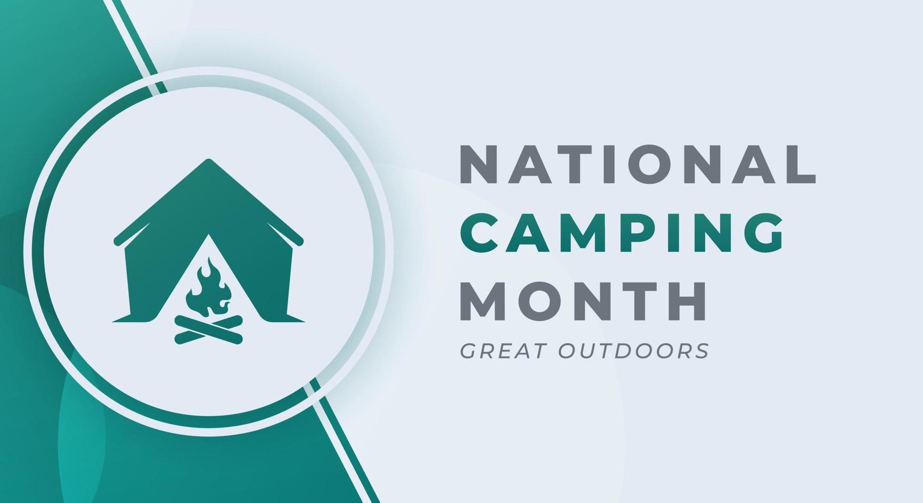 Happy National Camping Month June Celebration Vector Design Illustration. Template for Background, Poster, Banner, Advertising, Greeting Card or Print Design Element