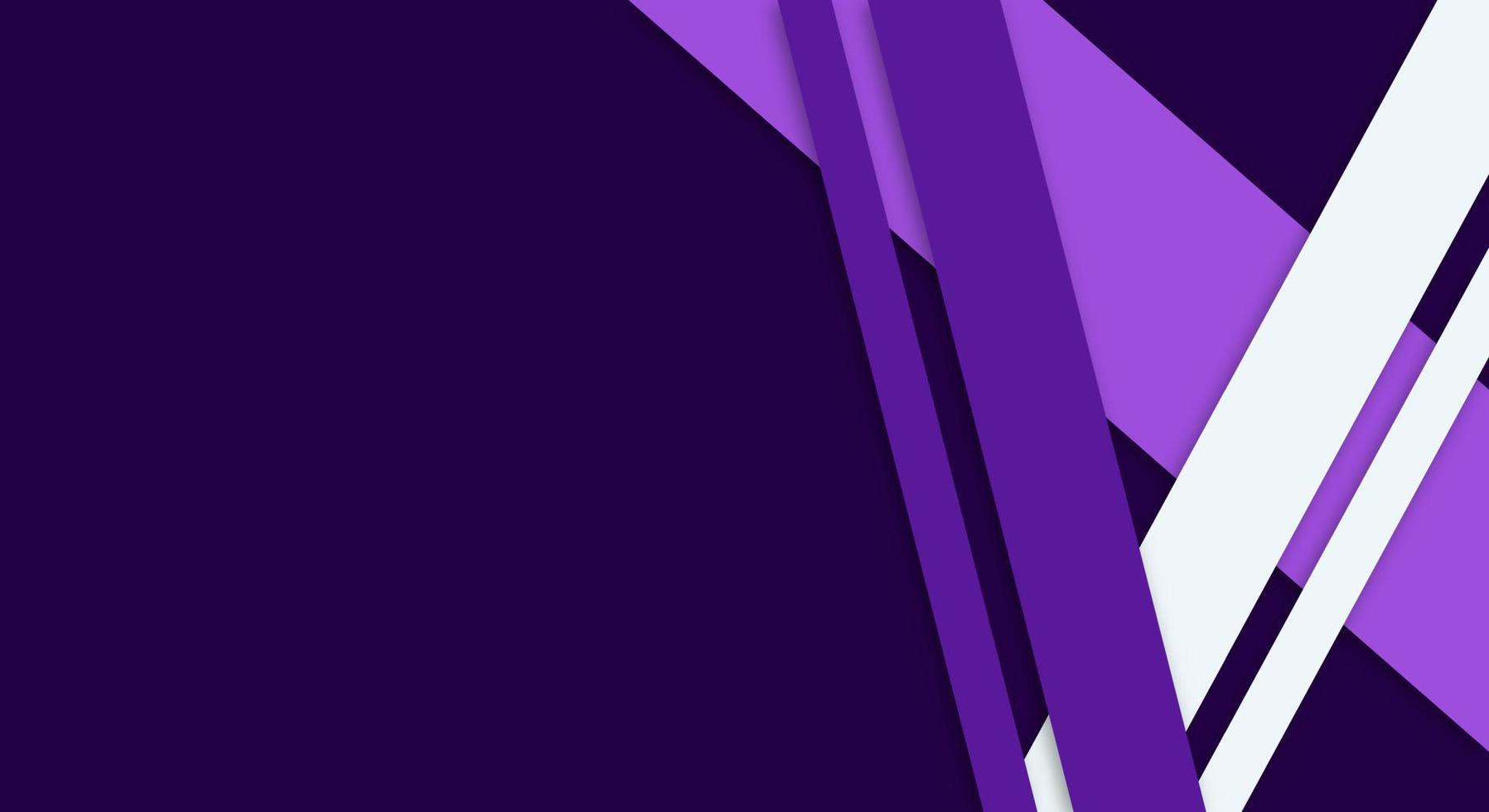 Papercut Background Geometric Overlap Layers with Stripes Purple and White Color with Copy Space vector