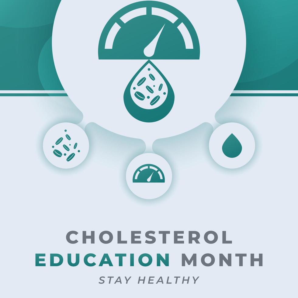 Happy National Cholesterol Education Month Celebration Vector Design Illustration for Background, Poster, Banner, Advertising, Greeting Card