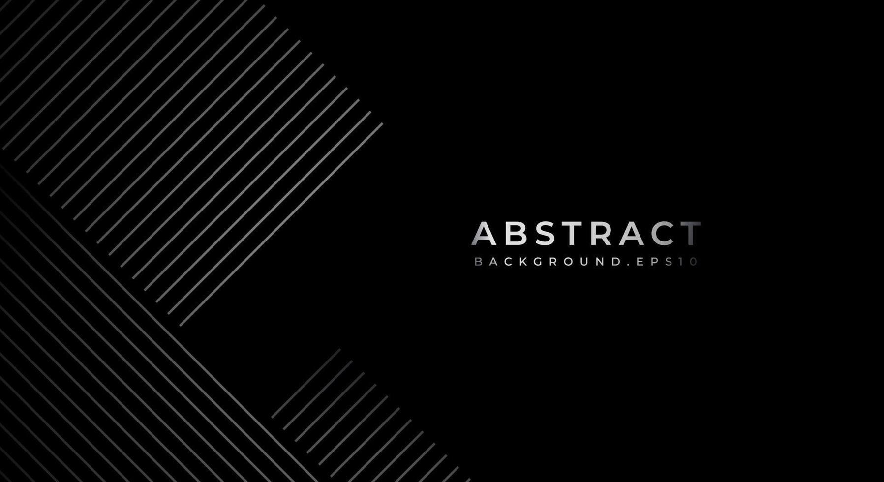 Black and Grey Metallic Abstract Tech Geometric Linear Background with Copy Space for Text or Message vector