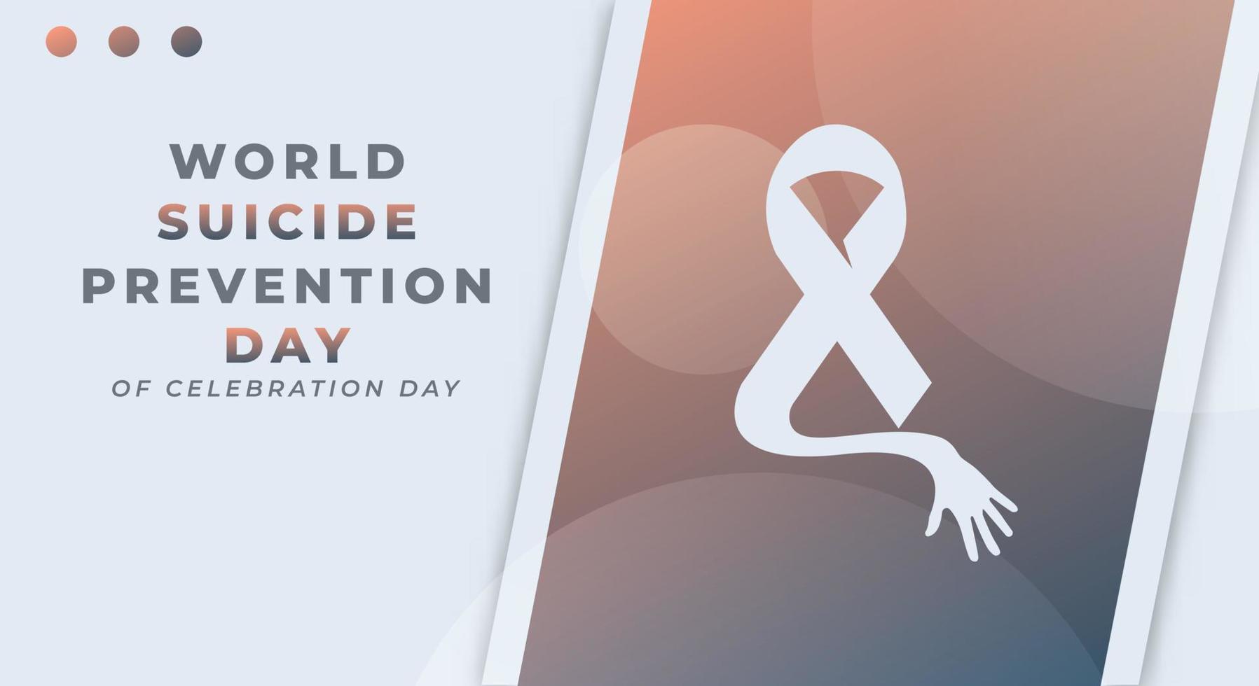 Happy World Suicide Prevention Day Celebration Vector Design Illustration for Background, Poster, Banner, Advertising, Greeting Card