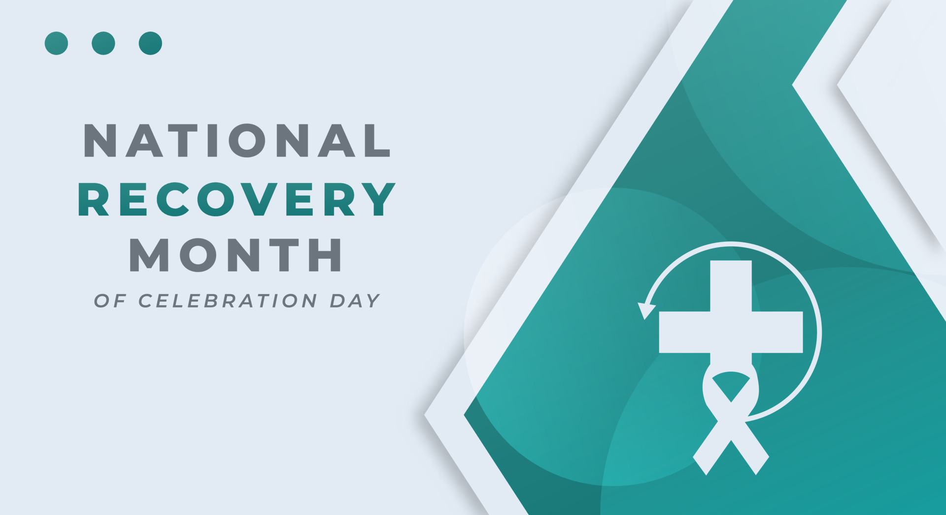 Happy National Recovery Month Celebration Vector Design Illustration