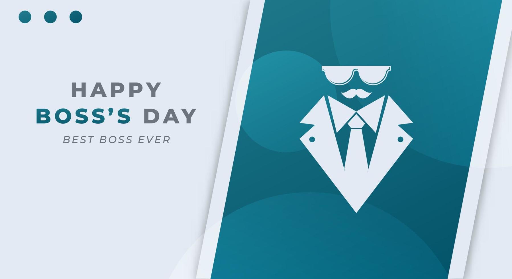 Happy Boss's Day Celebration Vector Design Illustration. Template for