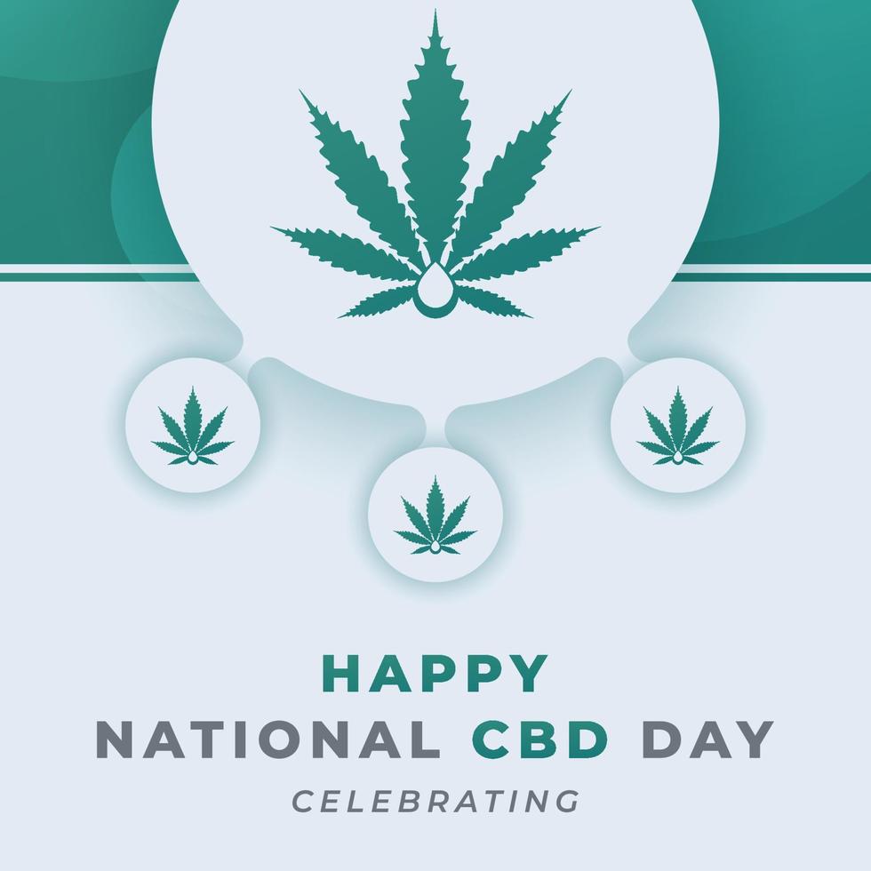 Happy National CBD Day August Celebration Vector Design Illustration. Template for Background, Poster, Banner, Advertising, Greeting Card or Print Design Element