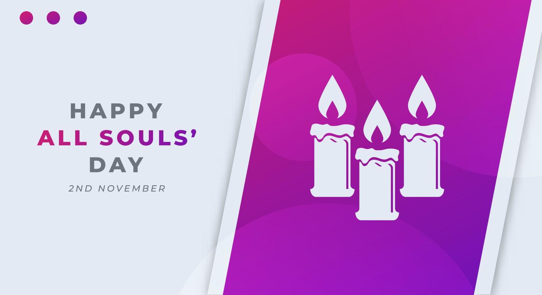 Happy All Souls' Day November Celebration Vector Design Illustration. Template for Background, Poster, Banner, Advertising, Greeting Card or Print Design Element