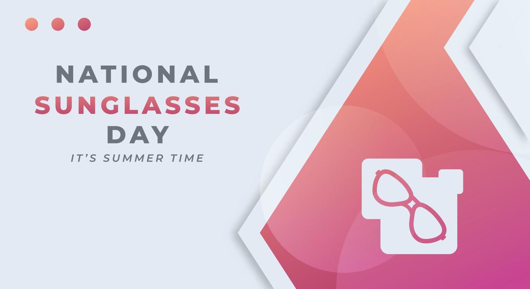 Happy National Sunglasses Day June Celebration Vector Design Illustration. Template for Background, Poster, Banner, Advertising, Greeting Card or Print Design Element