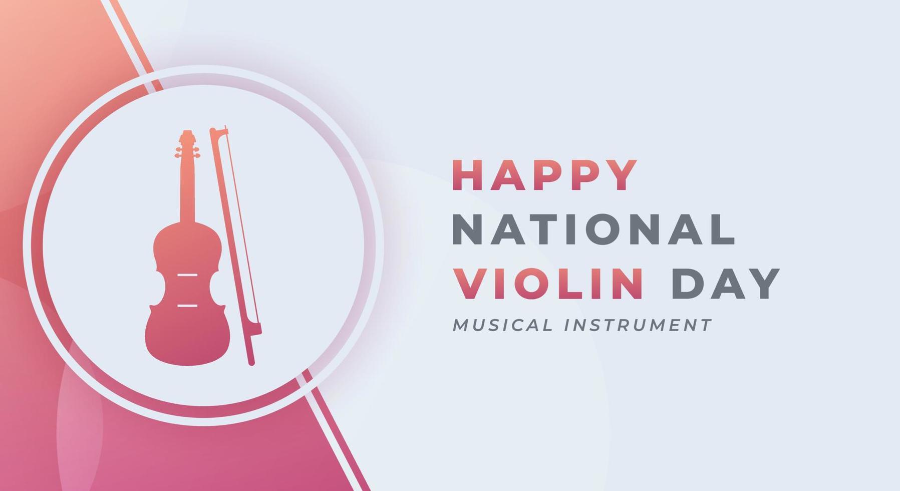 Happy National Violin Day December Celebration Vector Design Illustration. Template for Background, Poster, Banner, Advertising, Greeting Card or Print Design Element