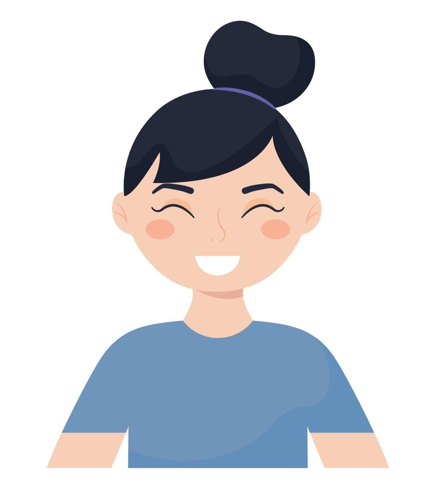 ilustración de mujer feliz vector