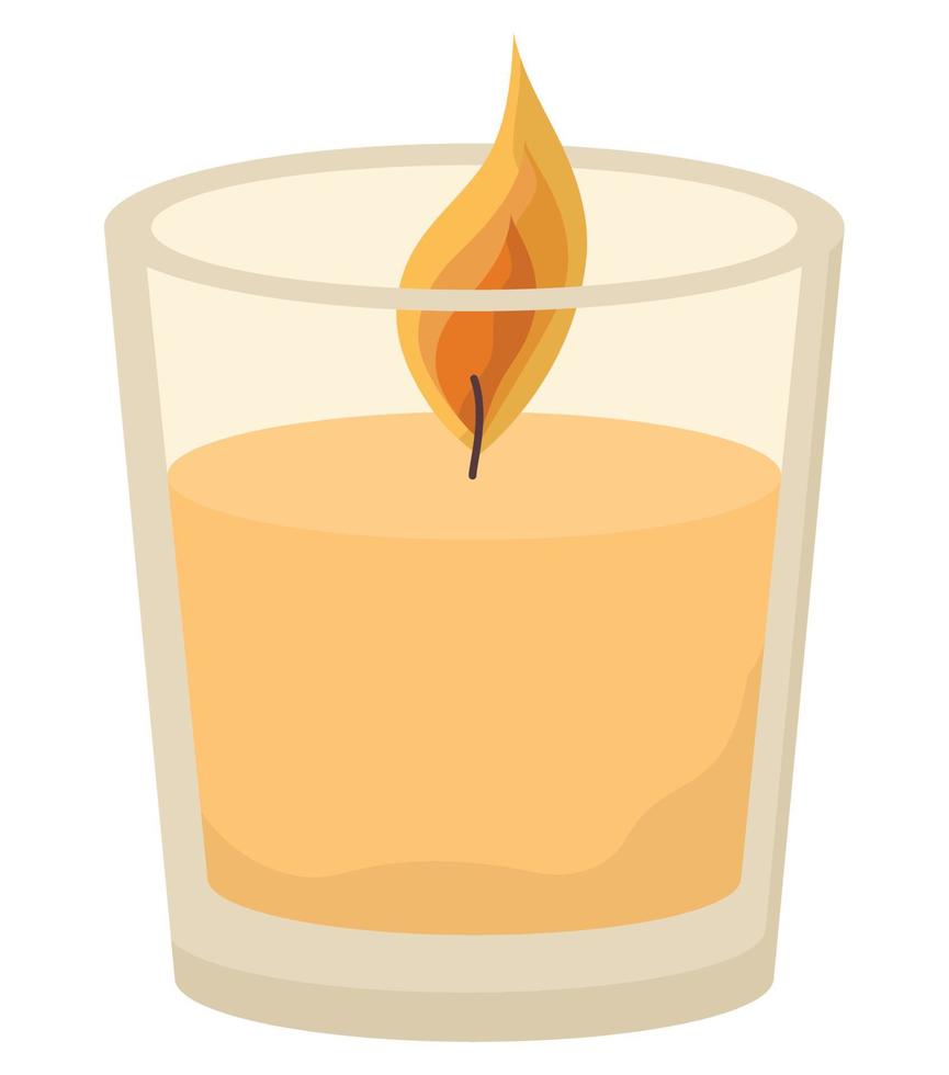 glass candle design vector