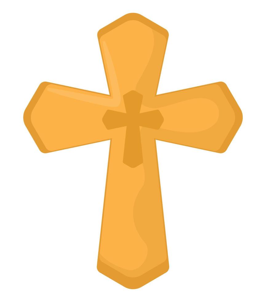 golden cross design vector