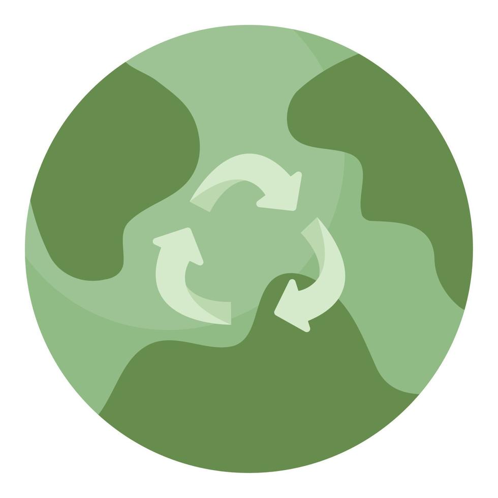 green earth with recycle symbol vector