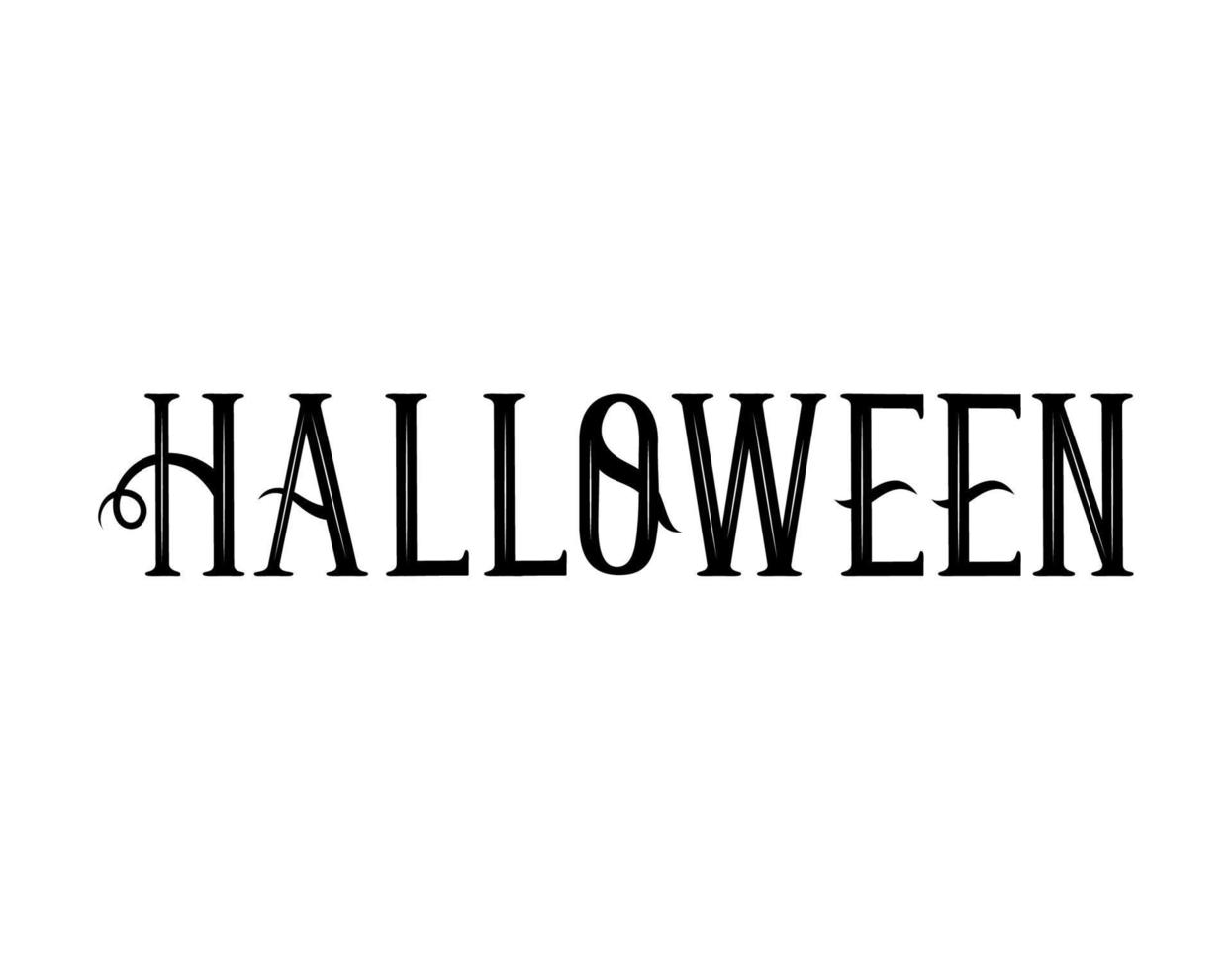 dark halloween lettering vector