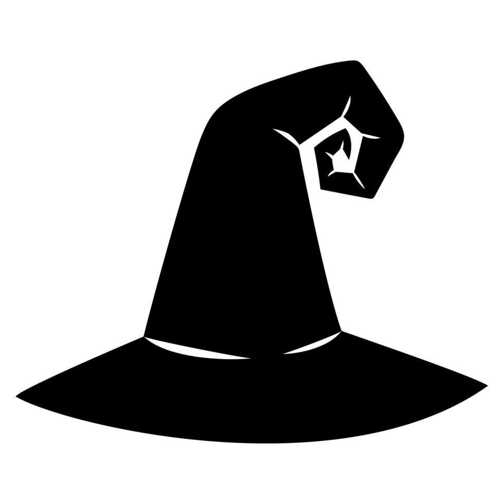 negro bruja sombrero vector