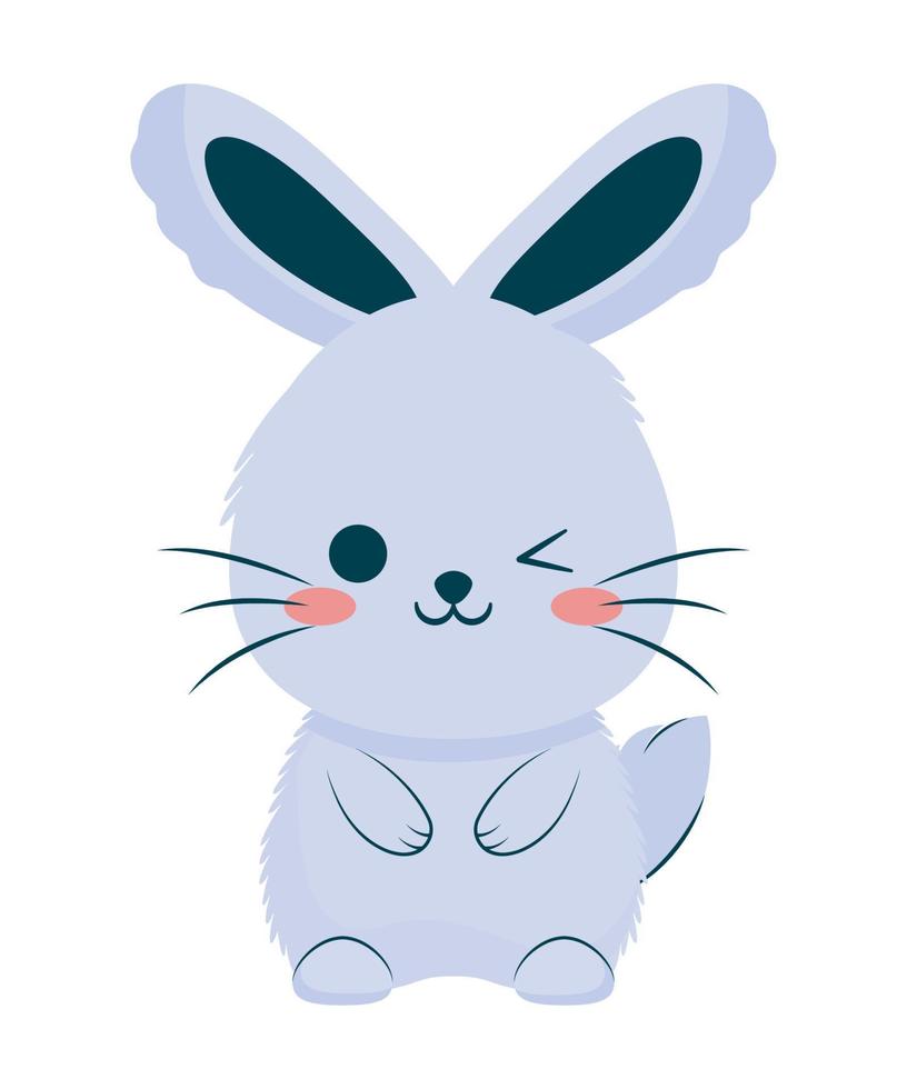 blue bunny icon vector