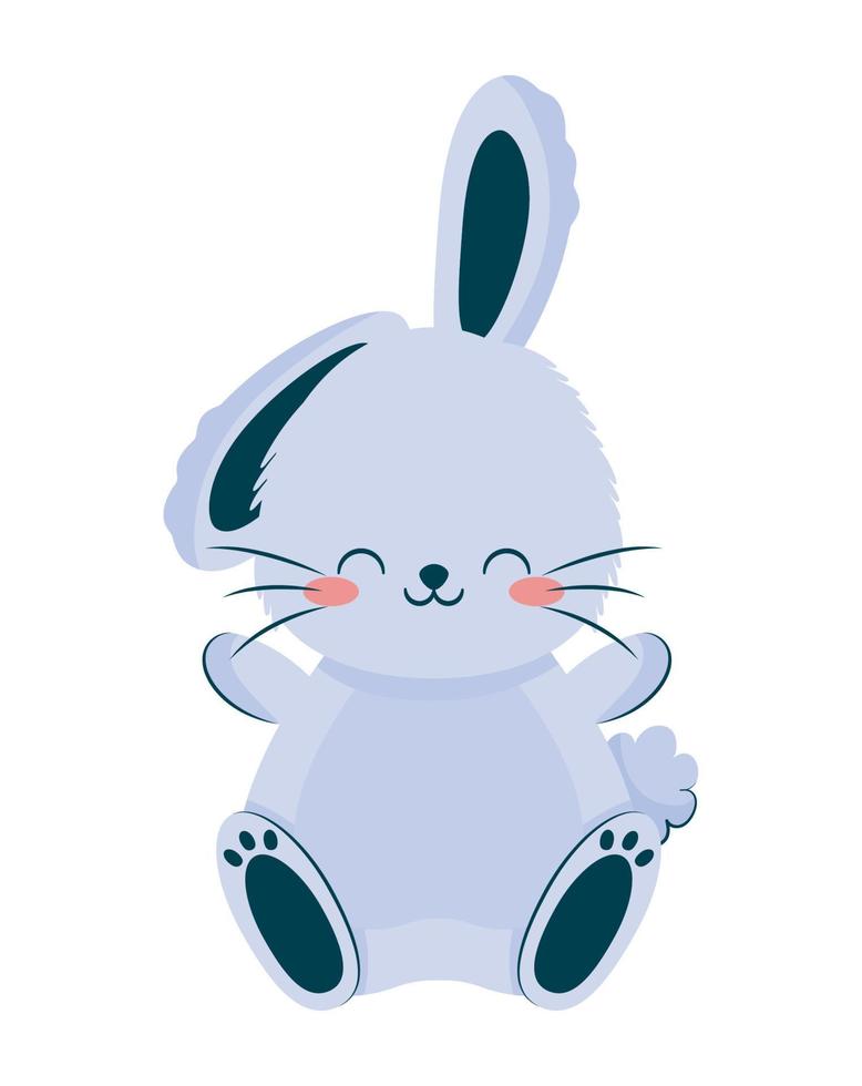 bonito azul Conejo vector