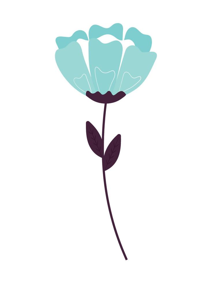 blue flower design vector