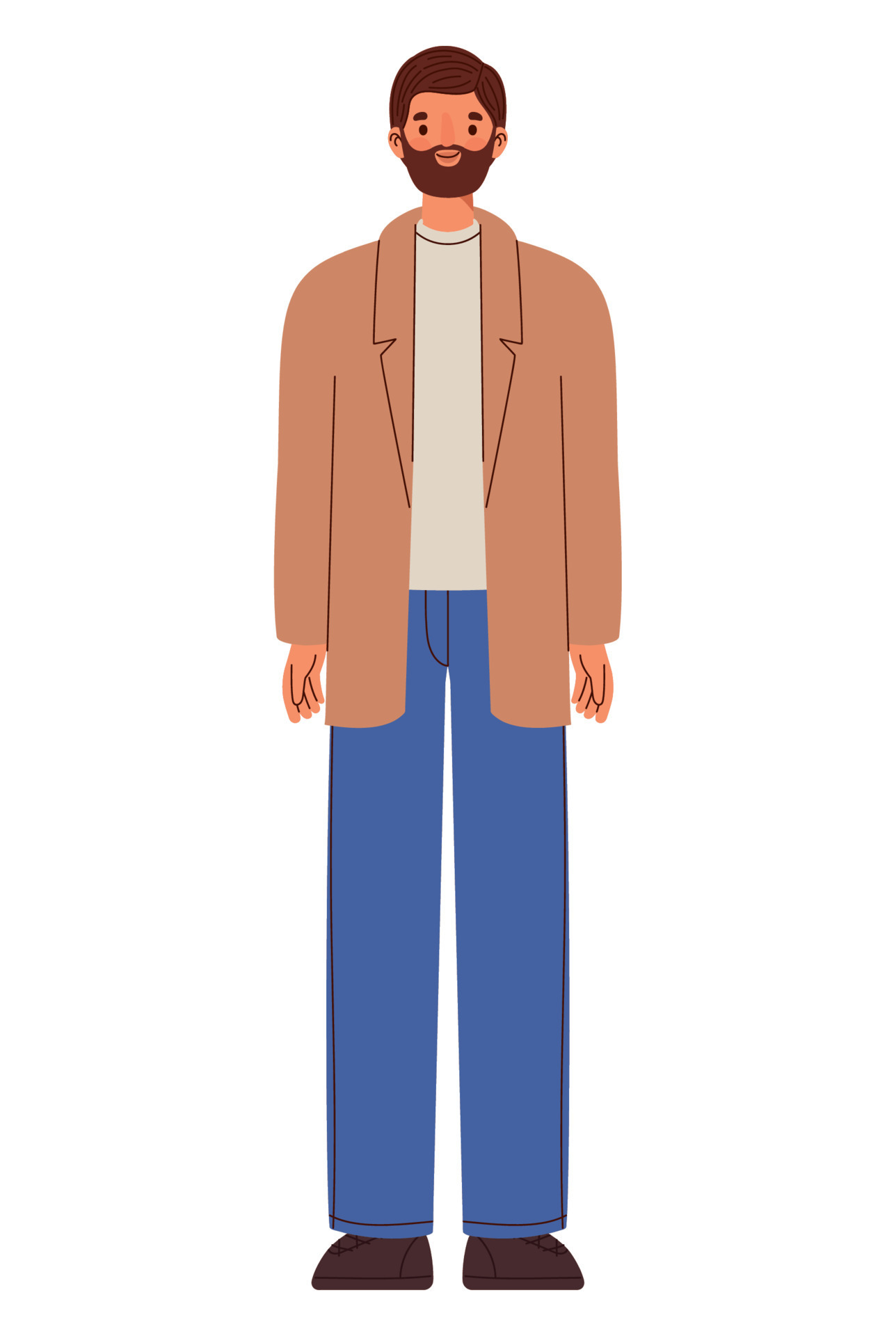 man with beard 21372622 Vector Art at Vecteezy