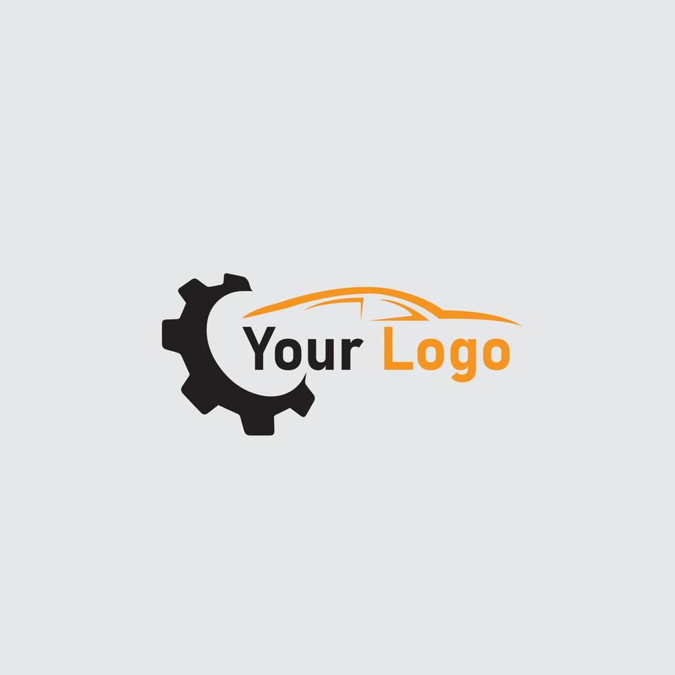Car and Gear Logo vector