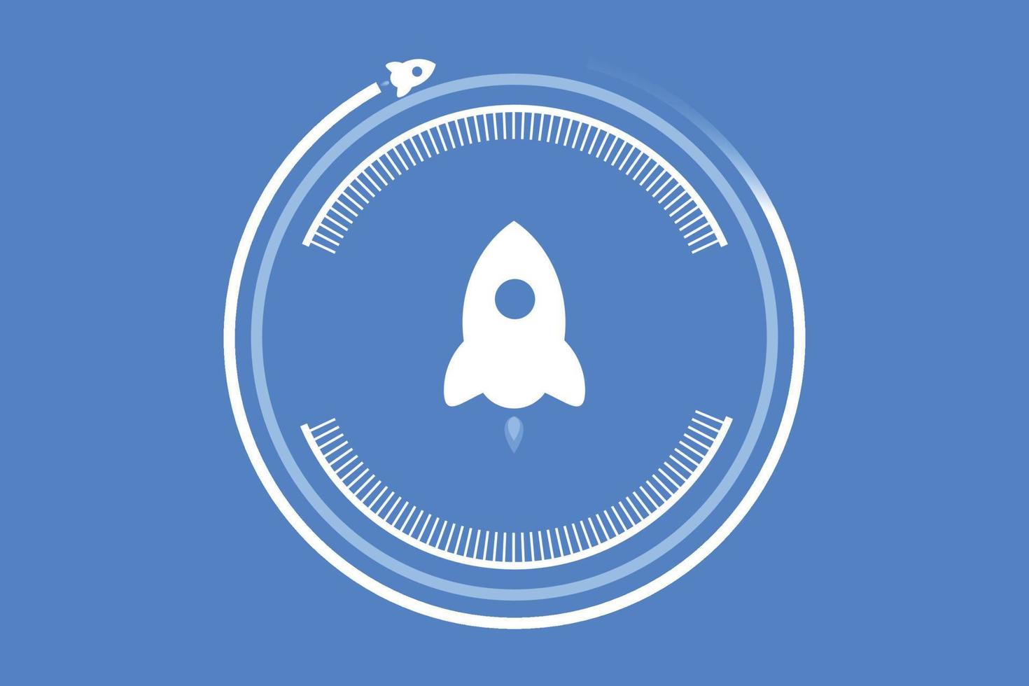 Lovely space rocket with a flat design, vector