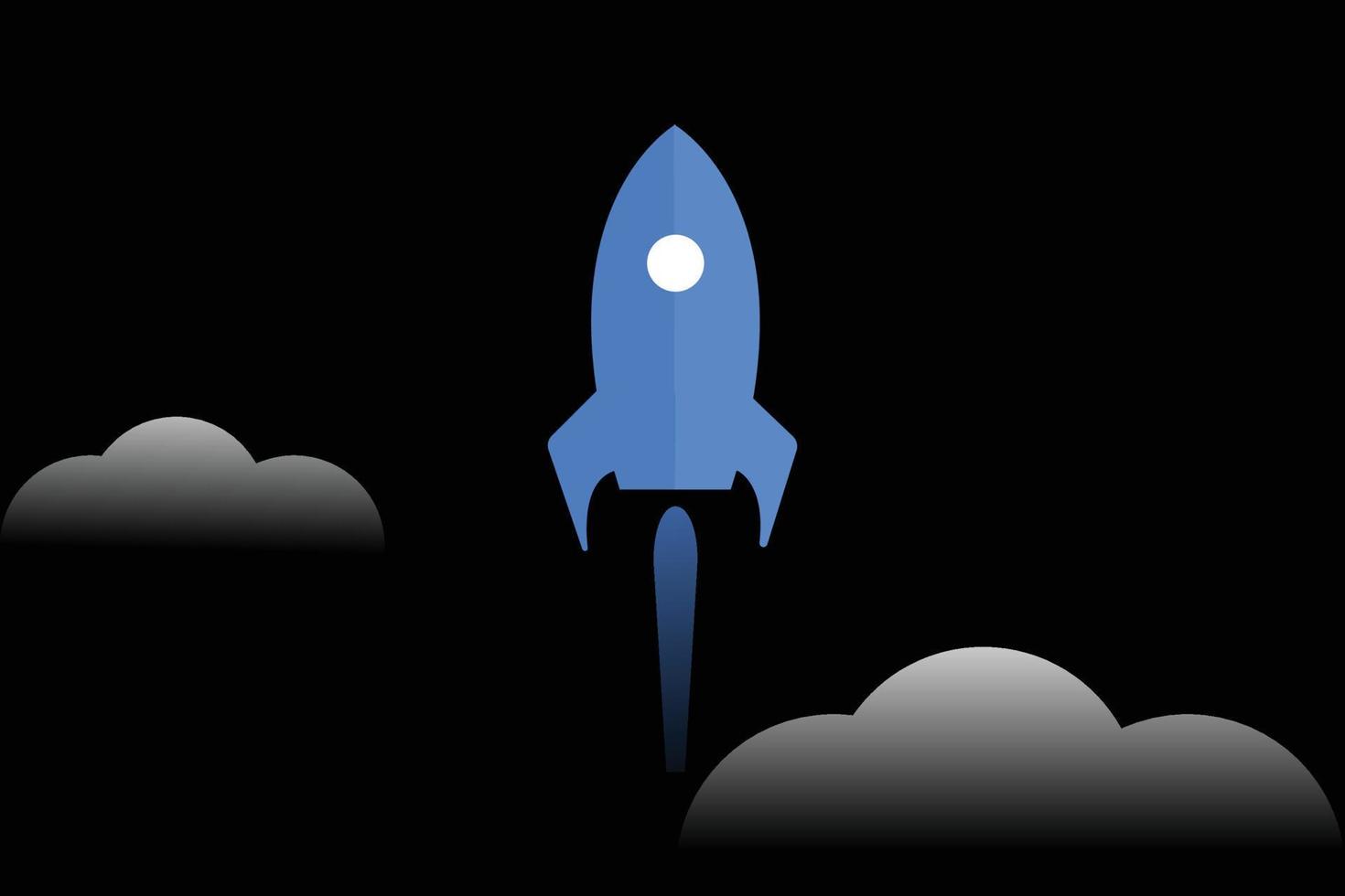 Lovely space rocket with flat design vector