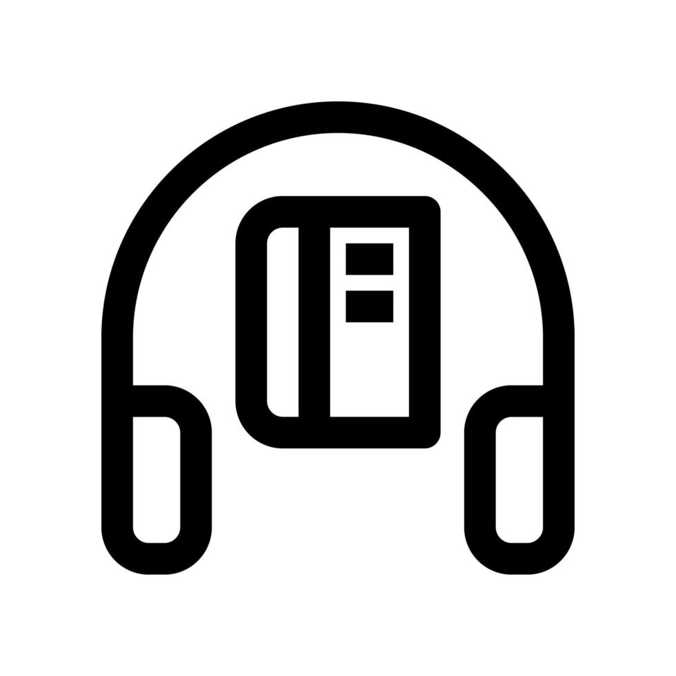 icono de audiolibro para su sitio web, móvil, presentación y diseño de logotipo. vector