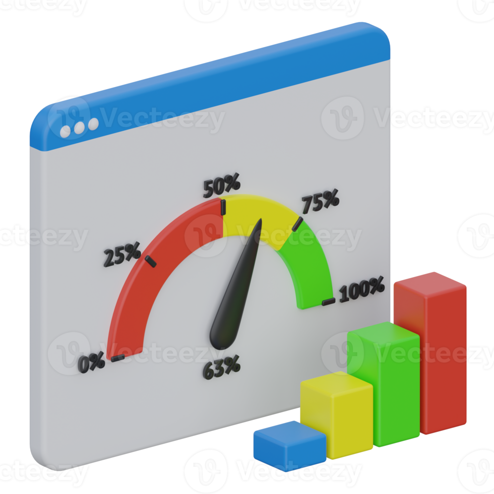 Netz Geschwindigkeit 3d Rendern Symbol Illustration, Diagramm png