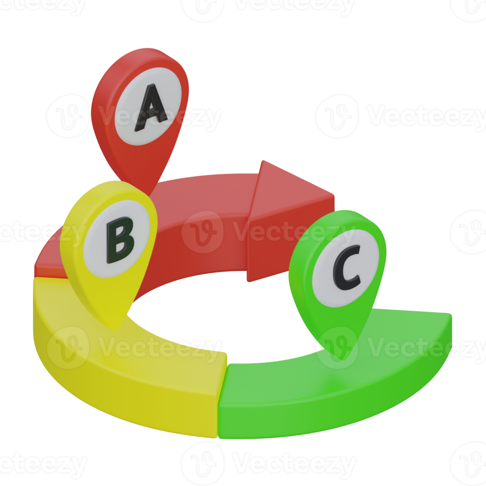 Les données analytique 3d le rendu icône illustration, graphique png