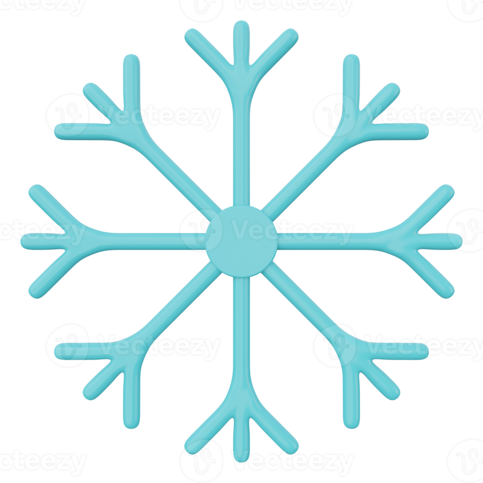 snowflake 3d rendering icon illustration, winter season png